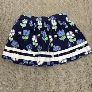 NWT Gymboree Blue and Whitt Floral Skirt ~ 4T